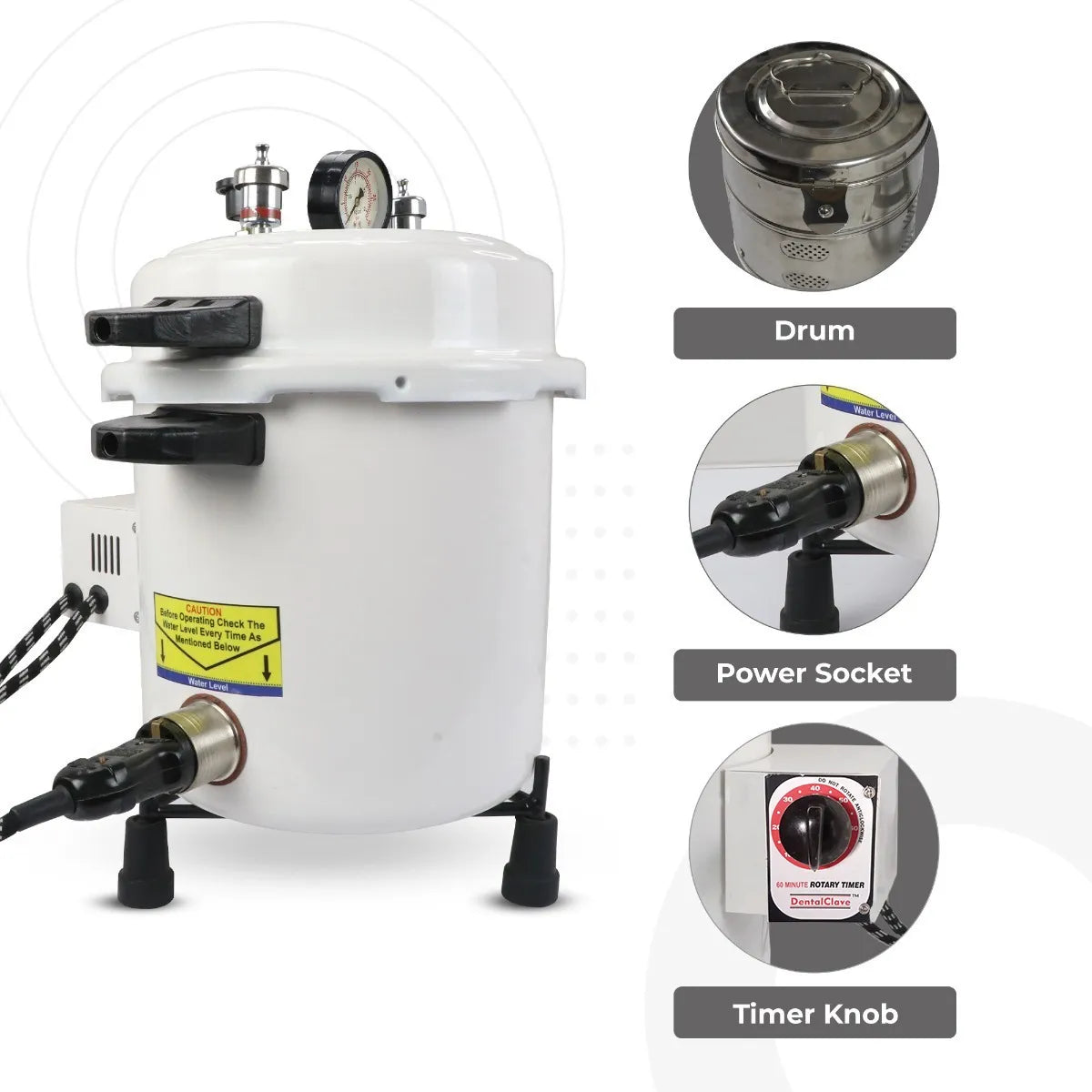 Dentis Insta-Clave Autoclave with Timer And Drum - 14L