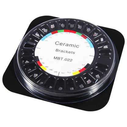 Ceramic Bracket Kit MBT 0.18 | Aesthetic Orthodontic Brackets | High Bond Strength | Low Friction Design | Dental Use | 20-Piece Kit